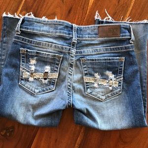 BKE denim Stella cut off capris